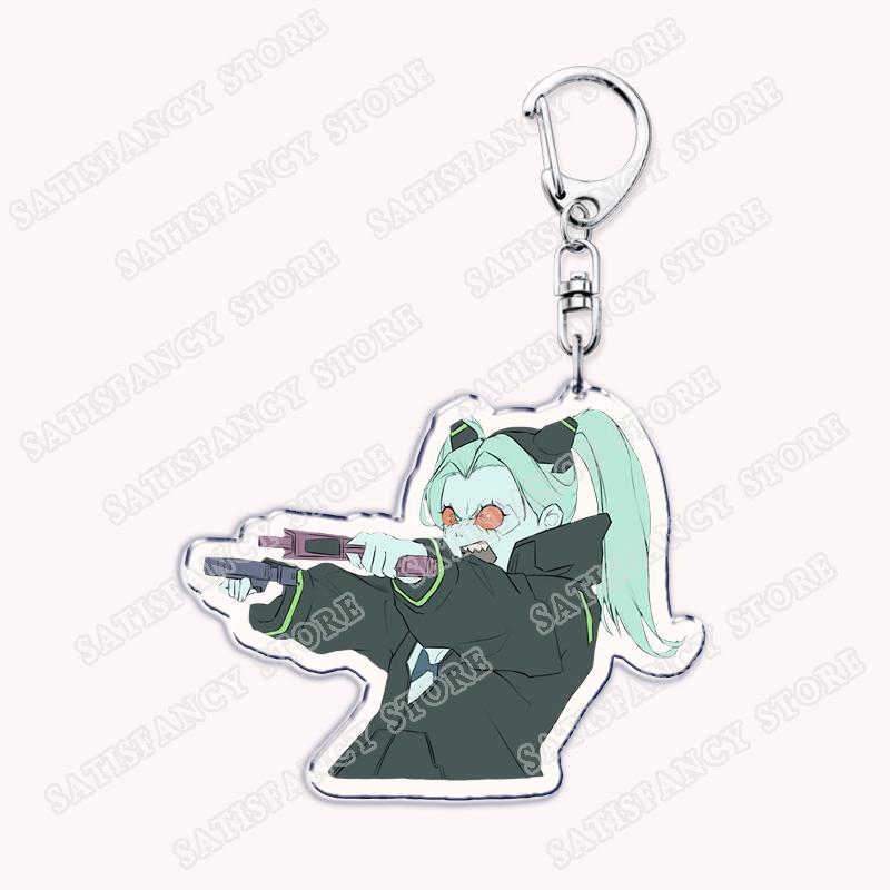 Portachiavi Anime Cyberpunk per Donne Accessori Borsa Edgerunners Rebecca Lucy Gloria Faraday Portachiavi Gioielli Fan Amici Regali