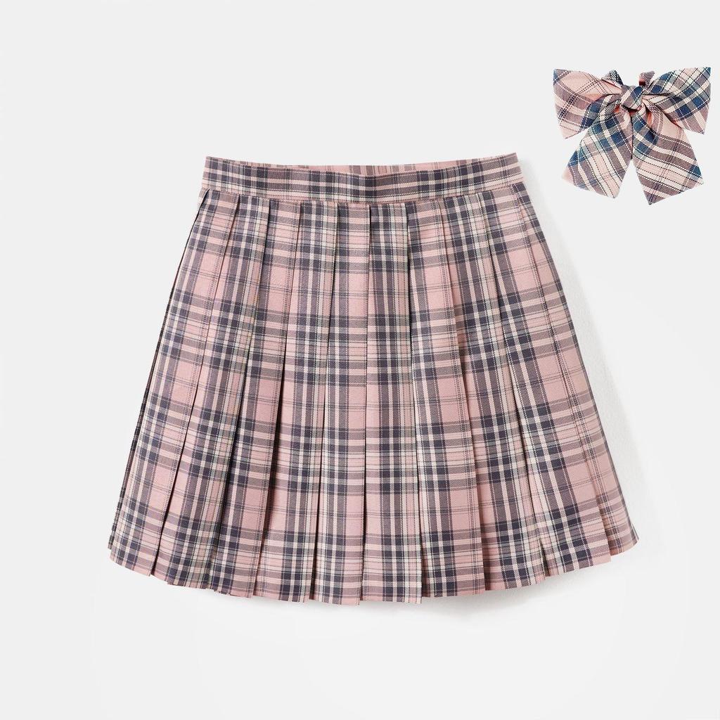 JK Uniform Three-Button School Blazer & Pleated Skirt Set