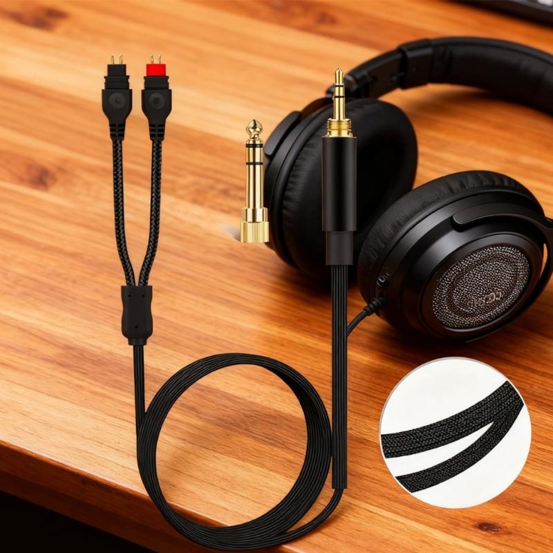 Heavy Duty 3.5mm Headphone Cord With High Fidelitys Audios For HD580 HD600 HD650 HD660 HD660S Headsets 6.35mm Adapter