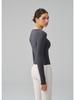 Autumn/Winter Versatile Round Neck Base Layer Sport Top - High Elasticity, Breathable Yoga Fitness Long Sleeve