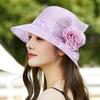British Style Basin Hat, Spring And Summer New Sunscreen Flower Lace Sun Hat, Fashionable And Elegant French Top Hat