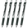 Pentel Ballpoint Pen Gel Ink Gel Knock Type 0.4mm Silver Shaft XBLN74-A Black 5