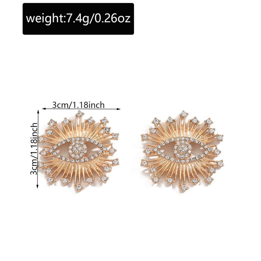 Sun Rhinestone Stud Earrings Zircon Heart Earring Aesthetic Star Earrings  Party Favors
