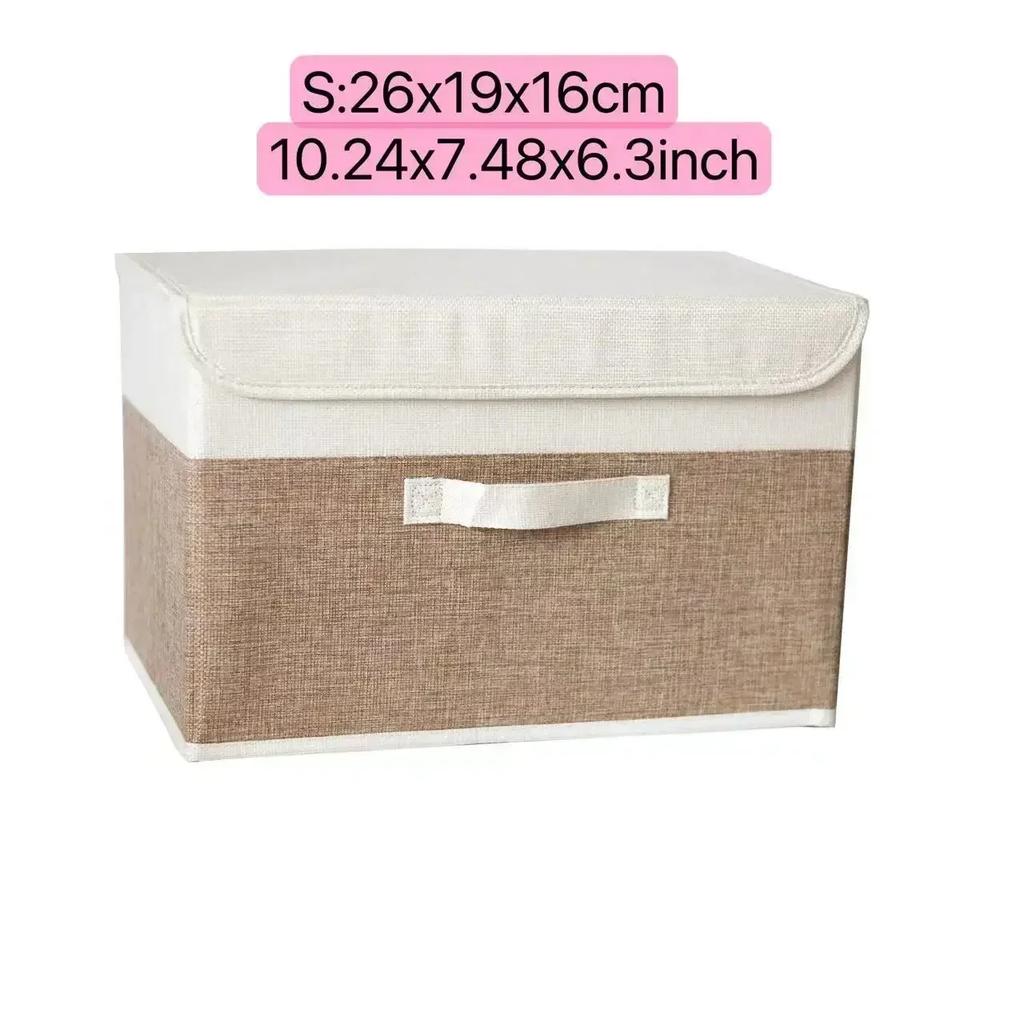 Collapsible Clothing Storage Basket with Lids Large-capacity Foldable Clothing Underwear Socks Storage Box for Storage Shelves