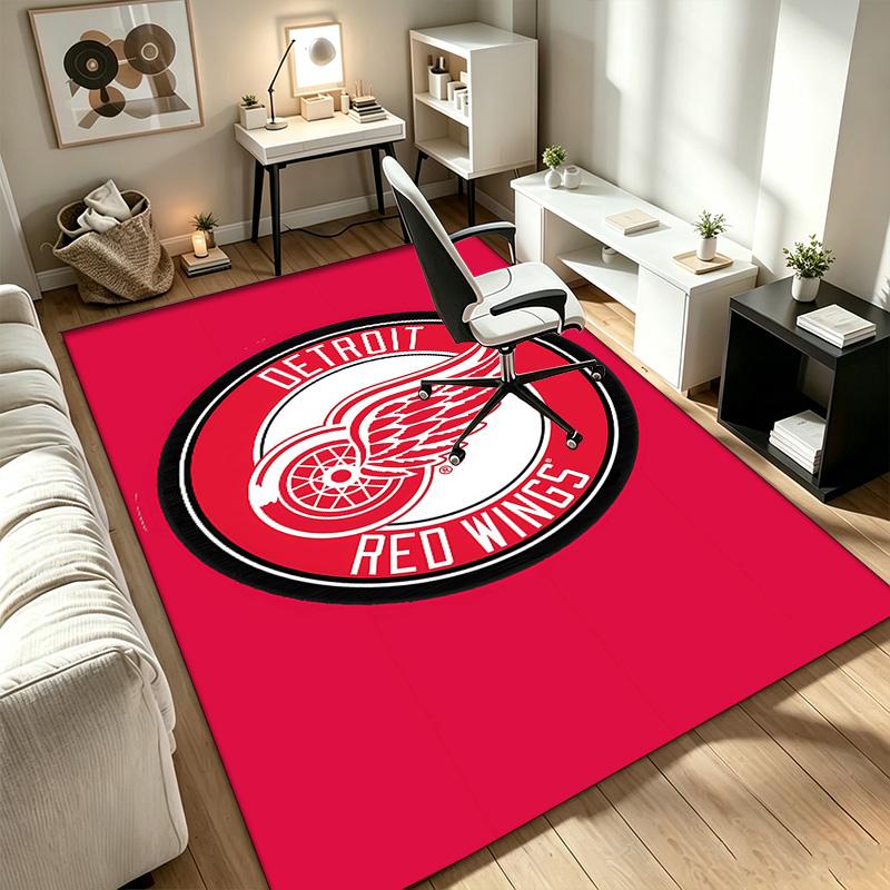Detroit Red Wings A rug suitable for office chair areas living rooms and computer desks perfect for home offices and an ideal holiday gift