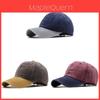 Berretto da baseball in cotone vintage lavabile in acqua con visiera curva per viaggi all'aperto e abbigliamento casual