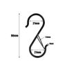 2Pcs Metal S-Shape Hook Garden Hanging Clasp Kitchen Pot Rack Bedroom Bags Clothes Towels Closet Rod S Hanger Hooks With Buckle