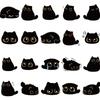 10/20/40pcs Kawaii Cute Cartoon Black Cat Stickers Funny Graffiti Decals DIY Water Bottle Phone Suitcase Sticker Decoration Toy