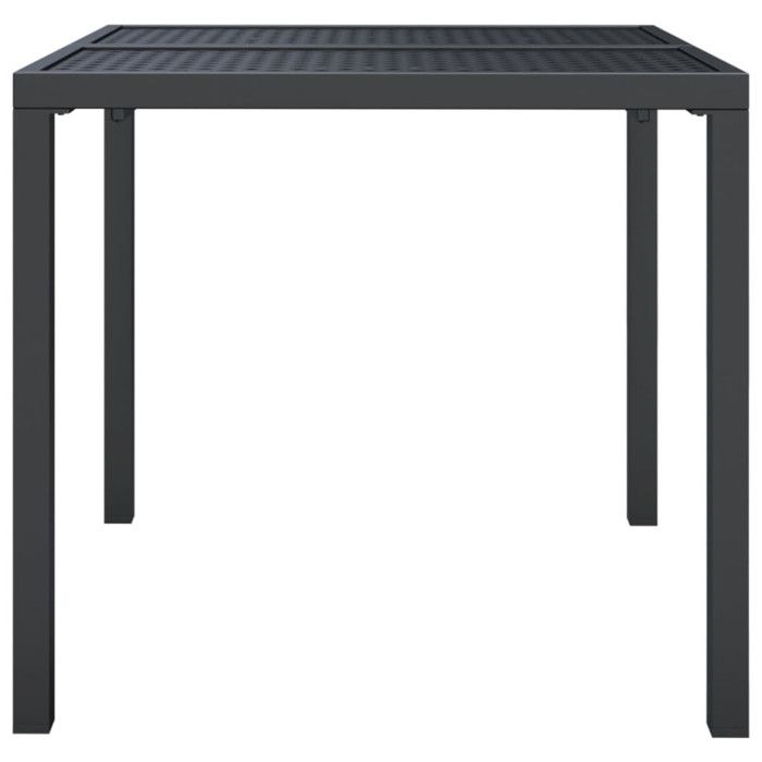 VidaXL Table de jardin anthracite 80x80x72 cm acier 362743