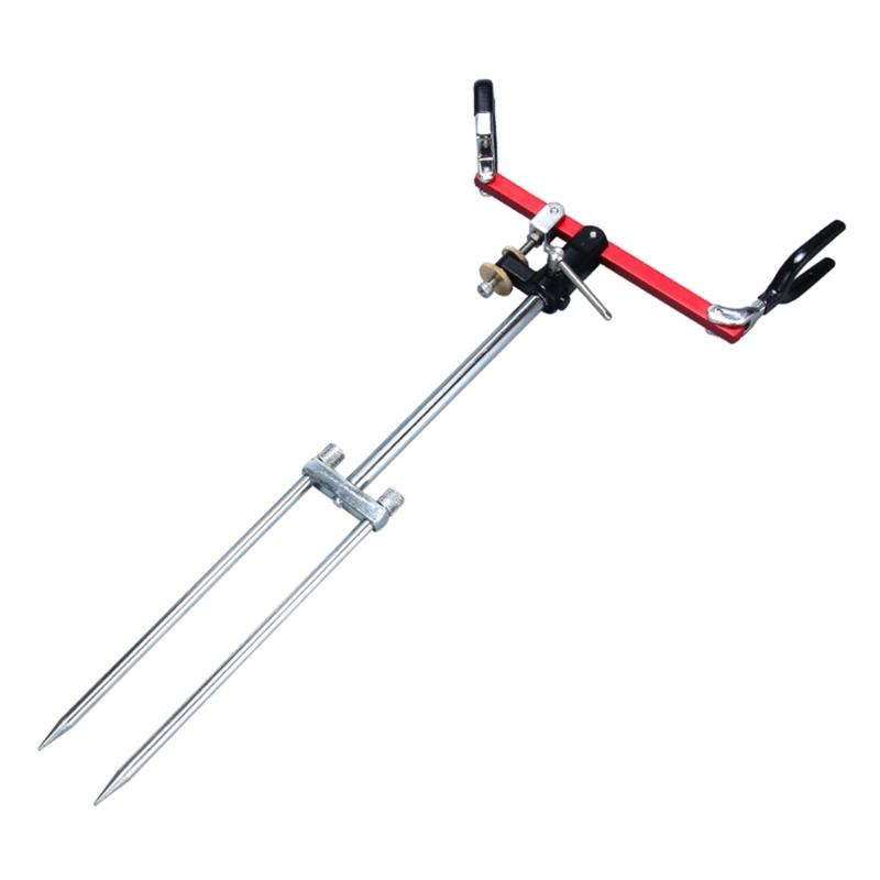 Stainsless Steel Fishings Rod Holder 360Degree Adjustable Fixed Rack Fishings Poles Stand Equipment for Ground, Beach