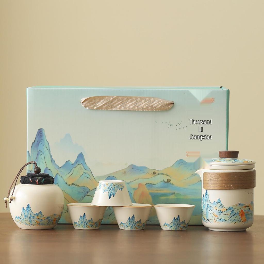 Thousand Miles Tea Set: Chinese Cultural & Creative Business Gifts