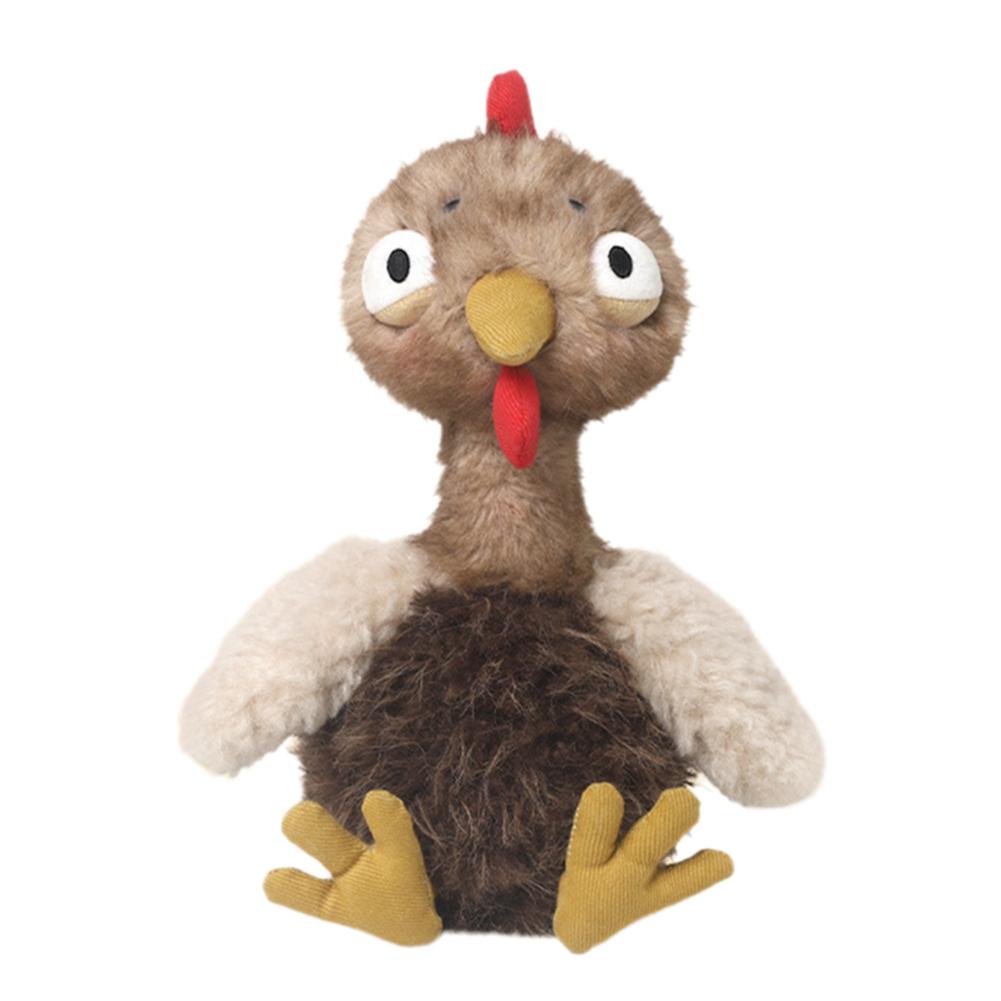 28cm Flauschiges Truthahn-Stofftier Weiche gefüllte Hühnerpuppe Kawaii Bauernhoftier Dekoration Geburtstagsgeschenk für Kinder beige
