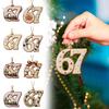 67 Christmas Ornament 2D Flat Funny Six Seven Meme Christmas Decoration Gifts for Teens Adults Humor Lovers