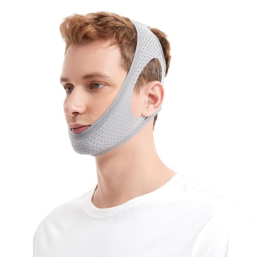 Chin Strap for CPAP Users, 2024 Comfortable Anti-Snoring Chin Strap for Snoring, Anti-Snoring Chin Strap for Men and Women, Keeps Your Mouth Closed Wh