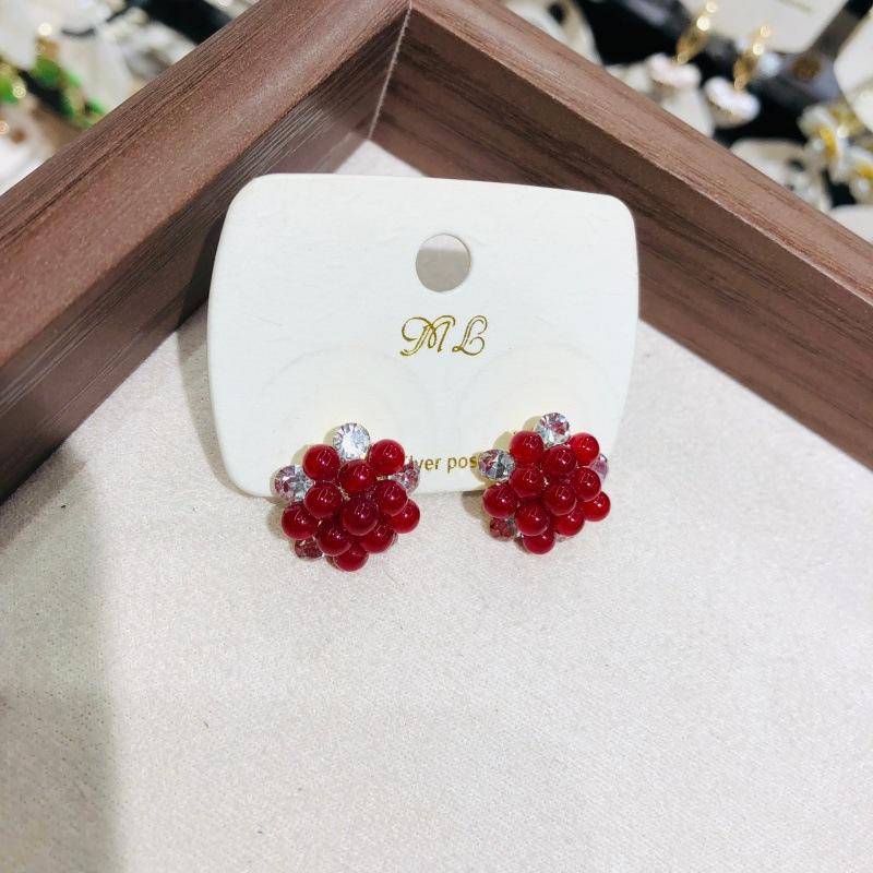 Элегантные французские винтажные серьги-фейерверки из жемчуга Премиальный дизайн Минималистичные геометрические кольца Ручная работа