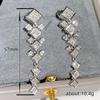 Huitan Luxury Princess CZ Long Hanging Earrings for Women New Romantic Girls Ear Earrings Wedding Party Statement Jewelry