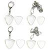 2Pcs Clear Guitar Pick Holder Necklace Keychain Plastic Guitar Pick Storage Case For Musicians And Collectors