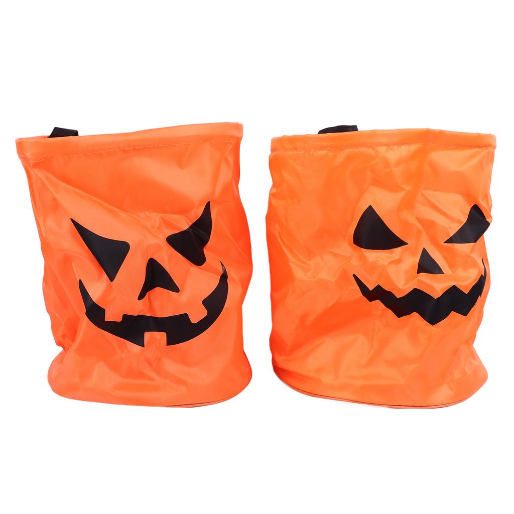 2PCS LED Light Halloween Candy Bag Handheld Light Up Trick Or Treat Party Bags for Halloween