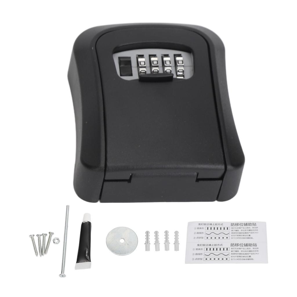 Key Lock Box Large Capacity High Strength 4 Digit Combination Lock Box for House Apartment