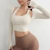 Long Sleeve Women Yoga Shirts Pullover Neck Girls Sports Top Workout T-Shirt  Yoga Clothing