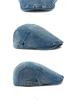 Unisex Korean Style Cotton Denim Beret - Retro Duckbill Newsboy Cap