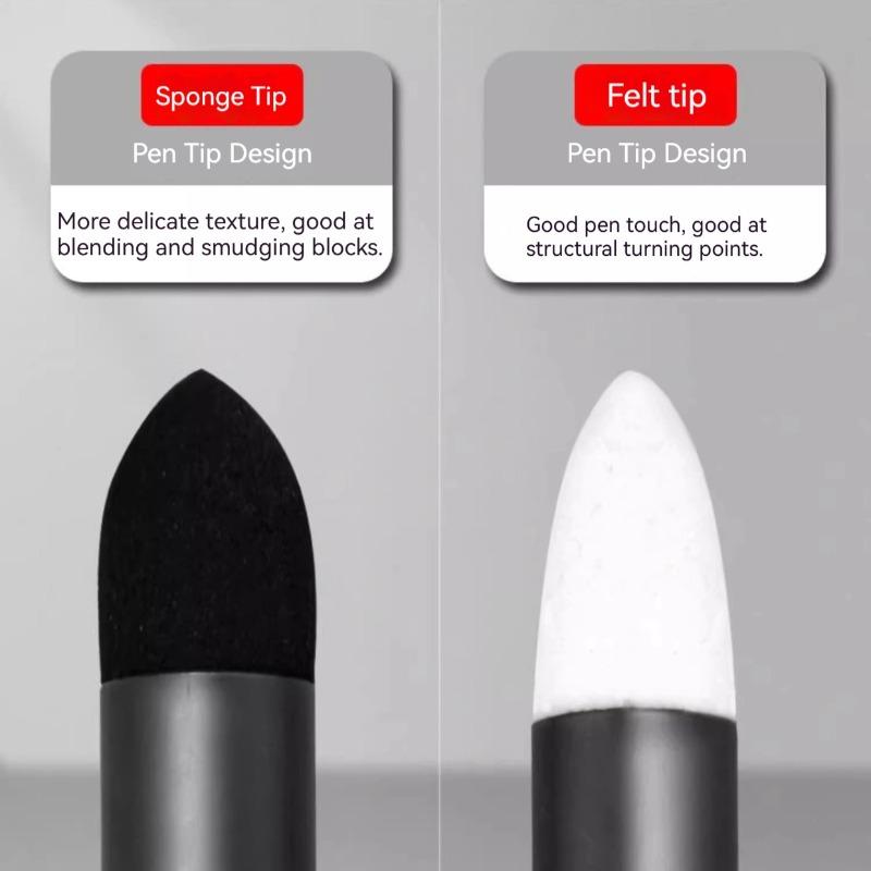 1-20pcs Paper Art Blending Stumps Sketch Erase Sponge Wiper 2 Head Types 20 Replacement Sponge Wipes Artist Sketch Drawing Tools