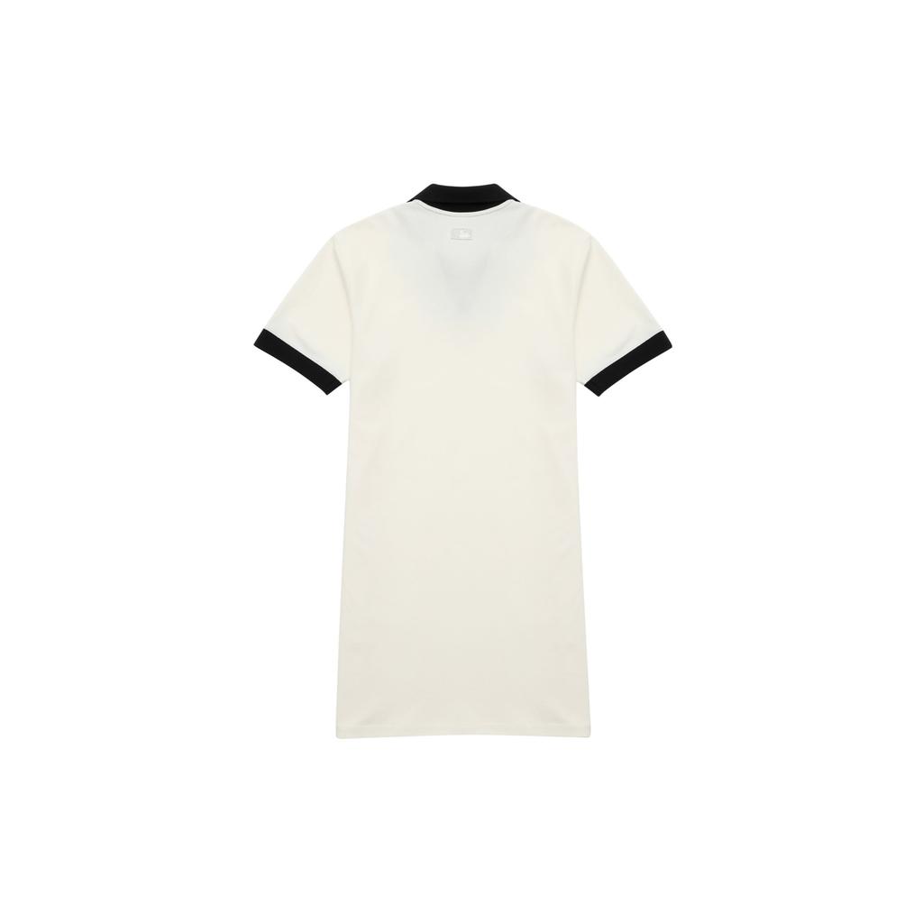 MLB Boston Red Sox Logo Embroidered Color Block Athletic Moisture-Wicking Breathable V-Neck Short Sleeve Dress Women dress White 3FOPB0333-43CRS
