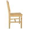 Vidaxl Dining Chairs, 6 Pcs, Pine Wood