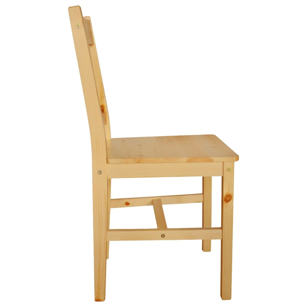 Vidaxl Dining Chairs, 6 Pcs, Pine Wood
