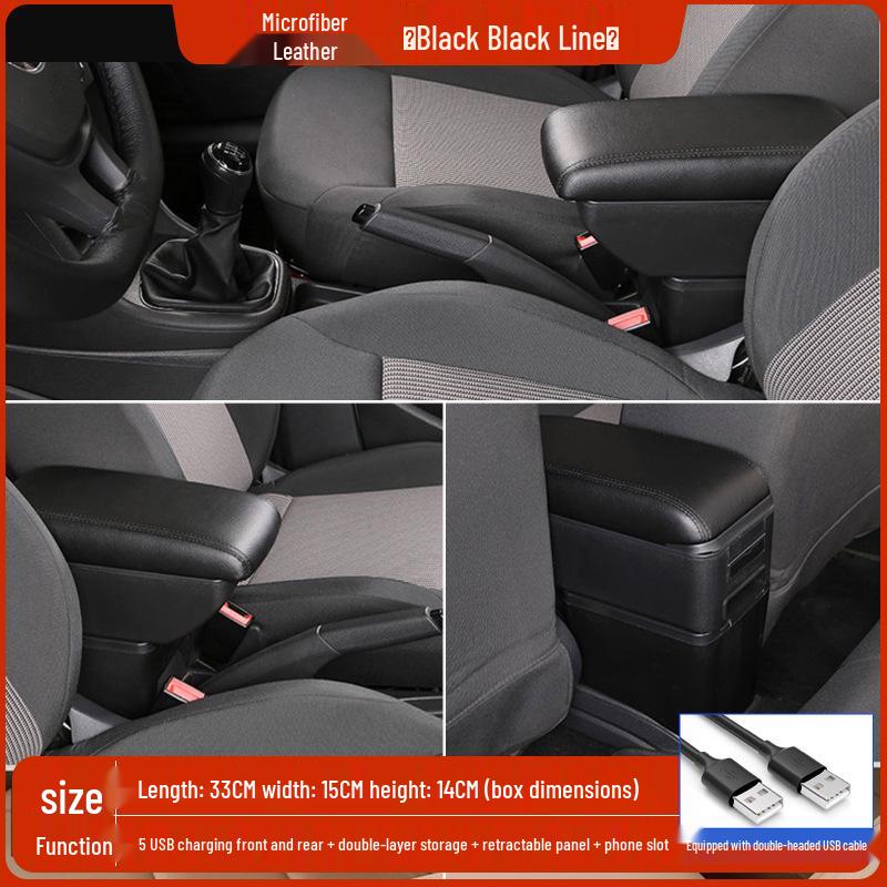 Peugeot 307 Armrest: No-Drill Vehicle-Specific Storage Box Accessory