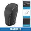 A ABSOPRO Gear Shift Lever Cover for Volkswagen Gen 2018-2022 Automotive Interior Gear Shift Knob Trim Black Gray Stitching