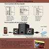 Evrensel Tam Aralıklı 3D PC Hoparlör Kutusu Ses Çubuğu Stereo Subwoofer Bas DJ Müzik Bilgisayar Hoparlörleri USB Dizüstü Telefon TV için