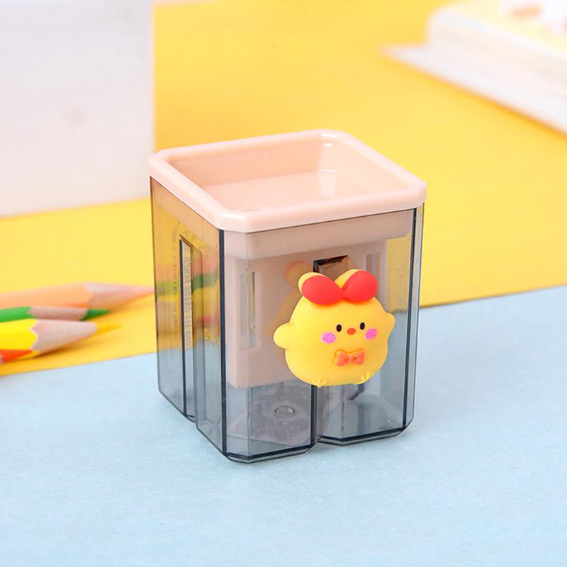 Pencil Sharpener Small Cute Cartoon Two Hole Sharpener Pencil Kawaii Stationery
