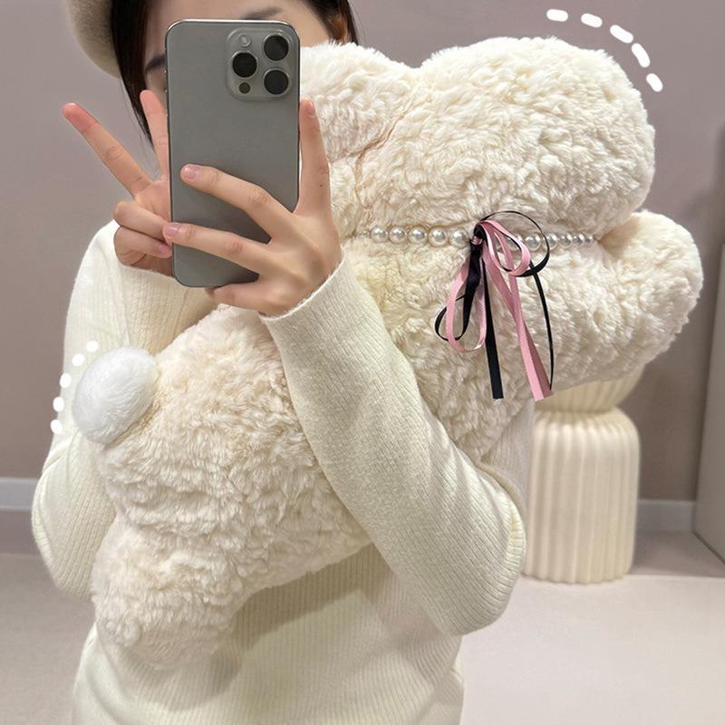 Rabbit Shaped Plush Pillow Nordic Style Special Shaped Decorative Cushion Sofa Bedside Pillow Living Room Chair Back Cushion