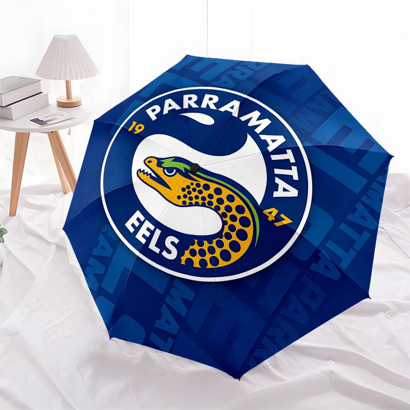 Parramatta Eels Automatic Opening and Closing, 8 Rib Structure Portable Umbrella, Suitable for Men and Women In All Seasons Perfect Gift Fo