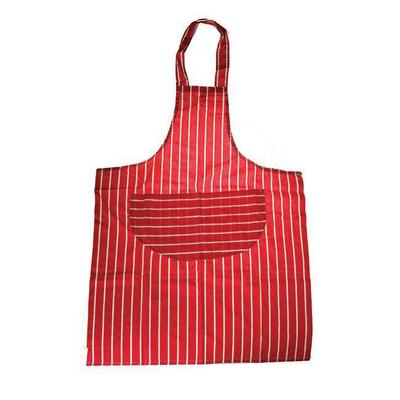 Butchers Stripe Apron Red