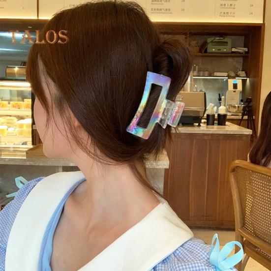 Women Hair Claw Transparent Design Strong Grip Hair Clip Back Head Large Size Hair Organizer Hairstyles Accessories