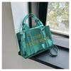 2023 Shiny Patent Leather Lettering Tote Bag for Women - Single Shoulder and Crossbody