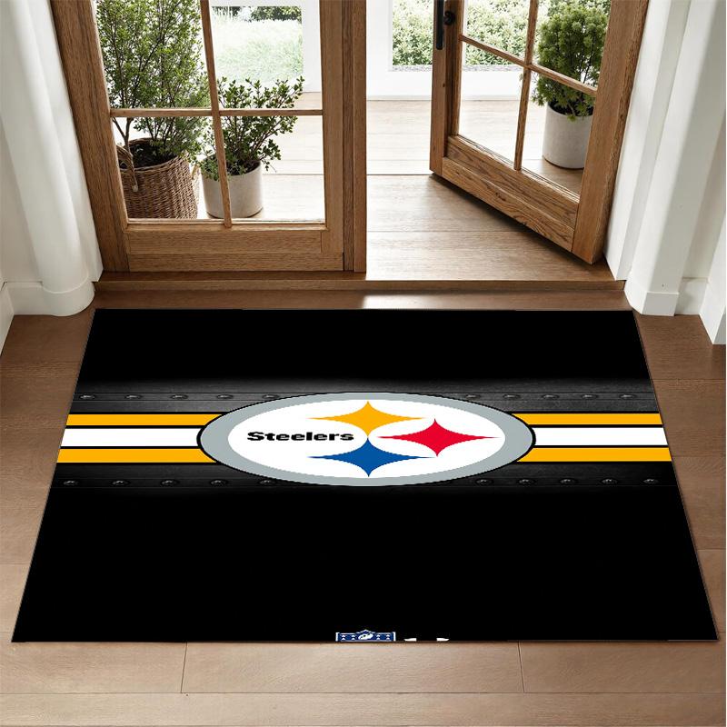 Covor din Catifea Cristal cu Design Pittsburgh Steelers Covoraș Decorativ Moale pentru Dormitor Intrare