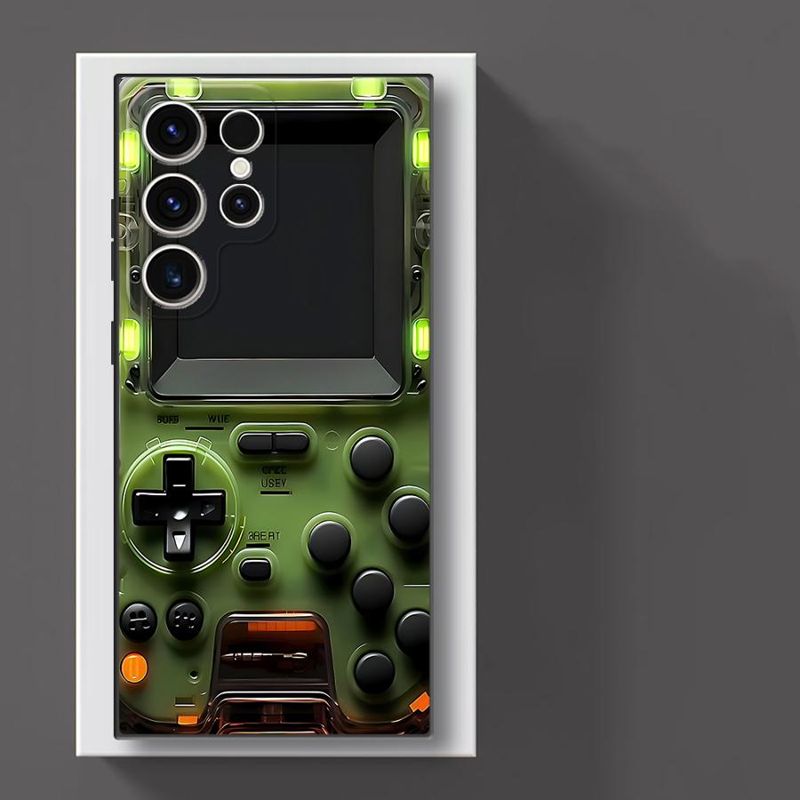 Game Machine Pattern Case for Samsung Galaxy S24 S25 Ultra S21+ S24Ultra S22 Plus S21 S23 FE S20 FE Soft Shell