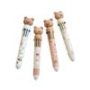 Cute Little Bear with High Appearance, Press Type Neutral Pen, Ten Color Ballpoint Pen, Colorful Pen, Multi-color Pen
