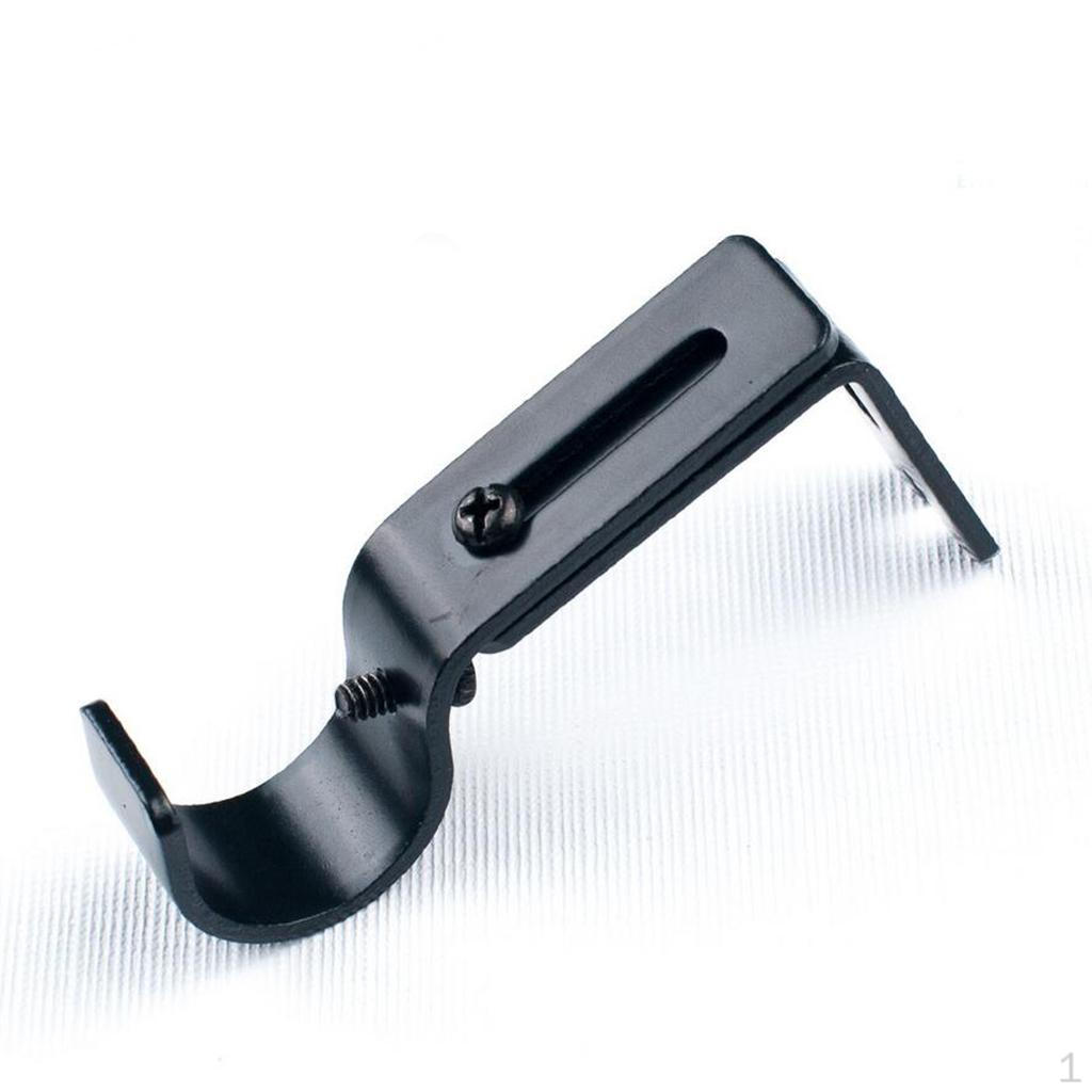 

3 Adjustable Rod Wall Brackets, Pack of 3, 18-25mm чорний