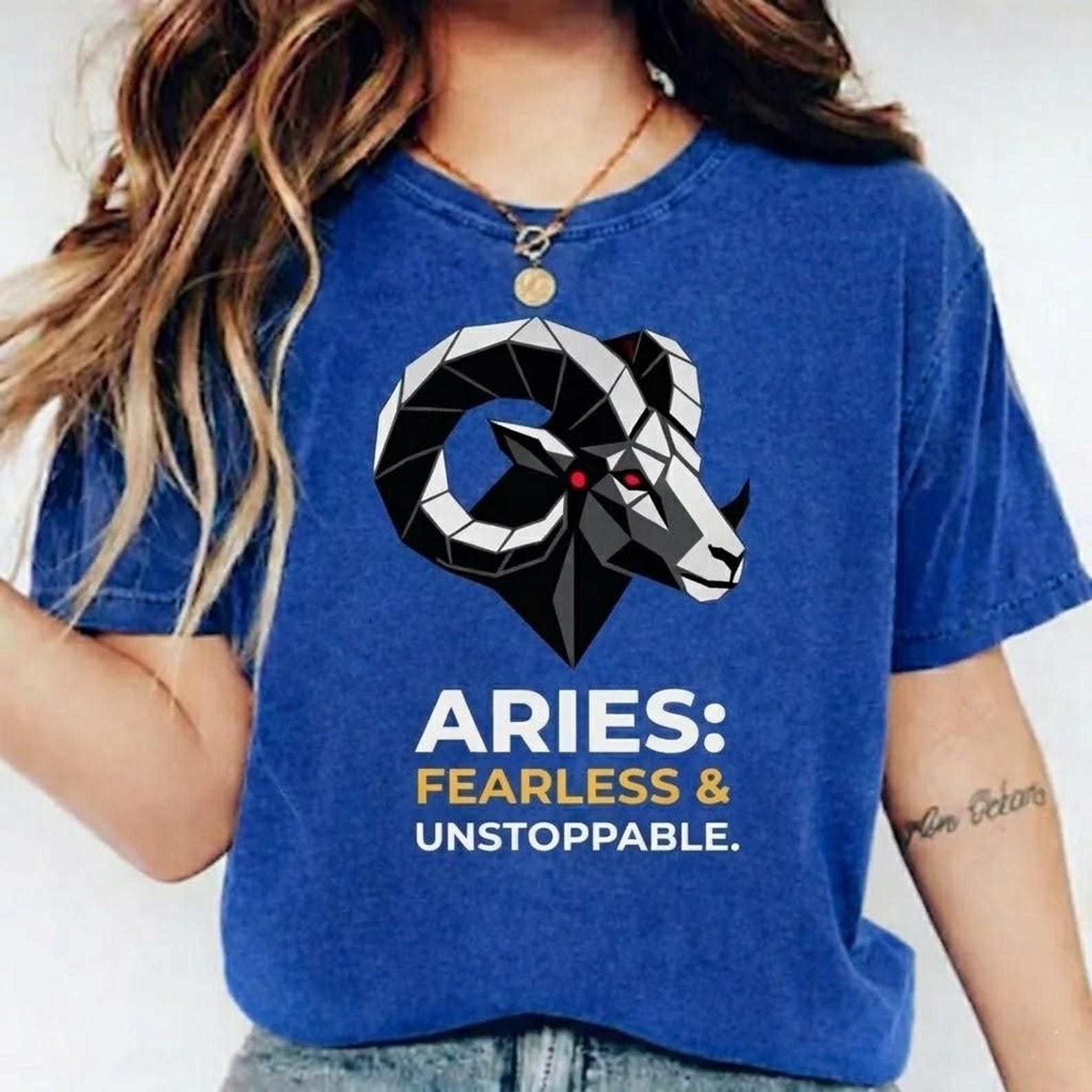 Aries Ram Zodiac Graphic T-Shirt | Astrology fire signs tee 3XL
