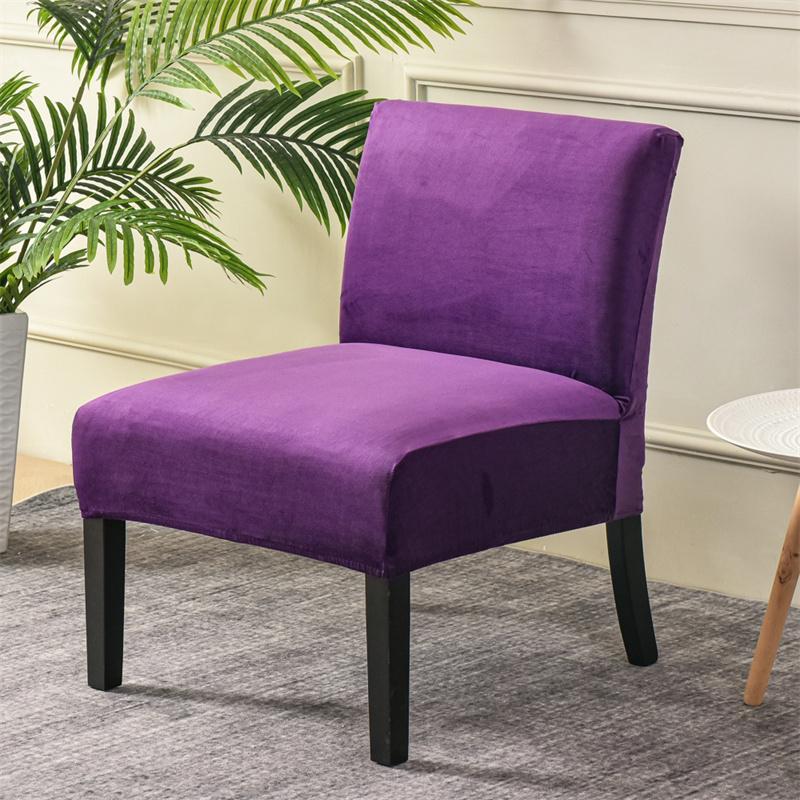 

Бархатный чехол на стул без подлокотников, однотонный чехол для дивана, эластичные чехлы на стулья с скандинавским акцентом, эластичный дешевый защитный чехол для дивана