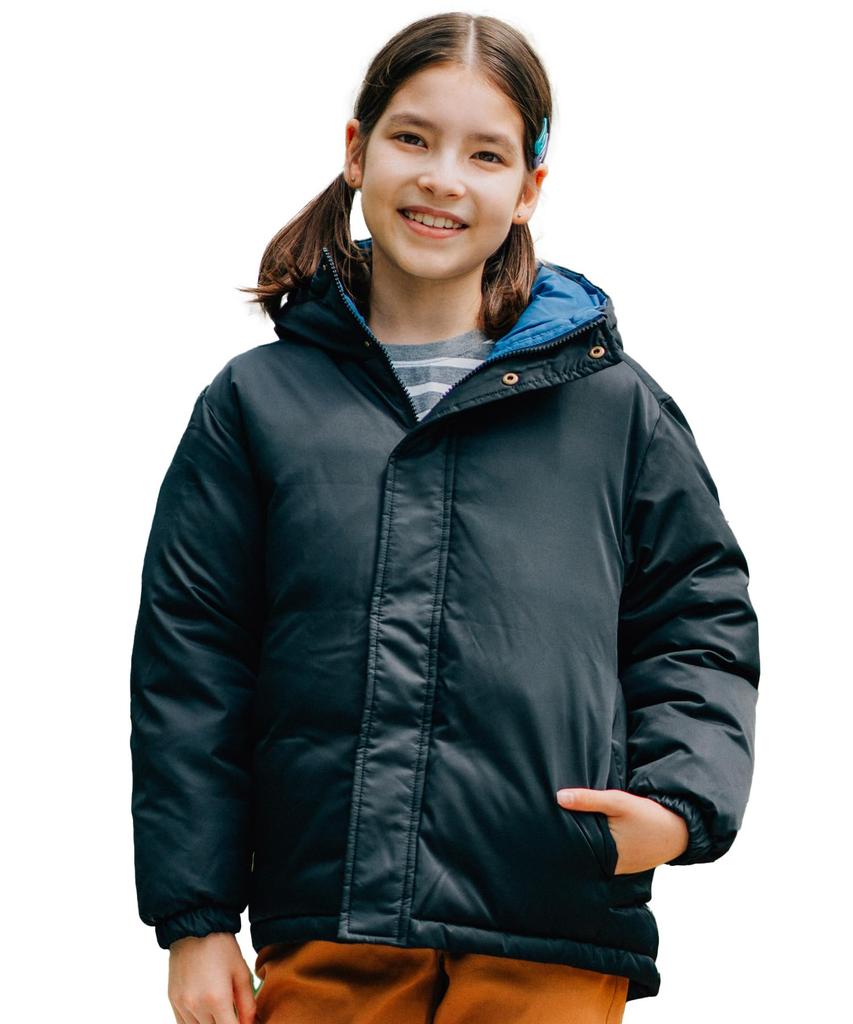 Cliff Mayer Mixture Down Lightly Outerwear for Kids and Size Black Jacket, Water-Repellent, Washable, Juniors, Unisex, 150,