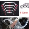 5PCS Wrench 12-Point Metric Half Moon Wrench Set 8mm To 22mm Box-End Obstruction Wrench For Quick Removal Installation Bolts Nut
