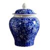 Blue and White Porcelain Ceramic Tea Pot General Can Sealed Storage Tank Small Storage Tea Pot Container Organizer Box