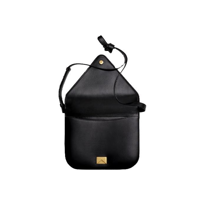 Bottega Veneta Mount Gold Chain Smooth Calfskin Envelope Shoulder Bag Medium Women shoulder bag Black 667398-V12J0-8425