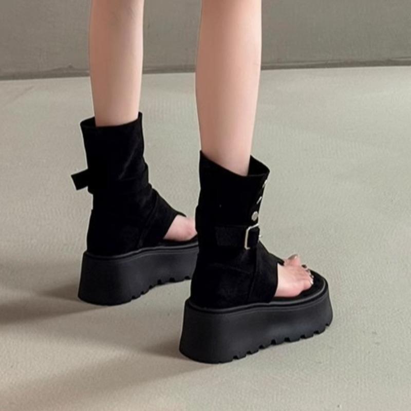 Mode Damessandalen Zomer Mode Bohemien Platform Sandalen Uitgesneden Ort Buis Broek Dames Laarzen Retro Romeinse Laarzen Sandalias Mujer