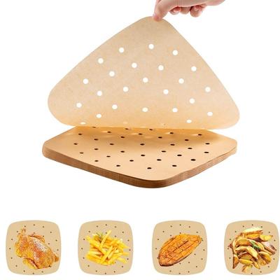 WIOOYIUU Dampfgarer 23 x 23 100 Natürlich mit Runder Hitzeöl für Dampfgarer und Kochpapierbögen, cm, Bögen, Farbe, Löcher, Einweg, Widerstandsfähig,